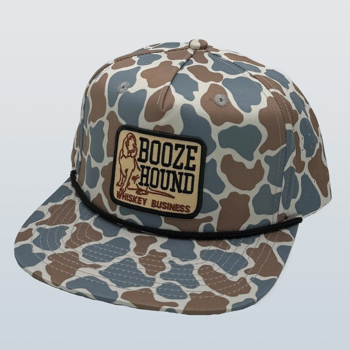 Booze Hound Blue Old School Camo Hat