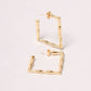 14K Gold-Dipped Square Hoop Earring