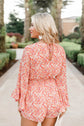 I Keep Hoping Coral Floral Multi Romper