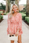I Keep Hoping Coral Floral Multi Romper
