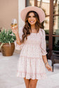 Running Through Gardens Pastel Floral Dress