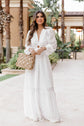 All I Ever Asked White Ring Detail Maxi Dress