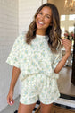 Hydrangea Oversized Tee and Shorts Set