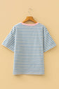 Stripe Looks Contrast Drop Shoulder Loose Tee