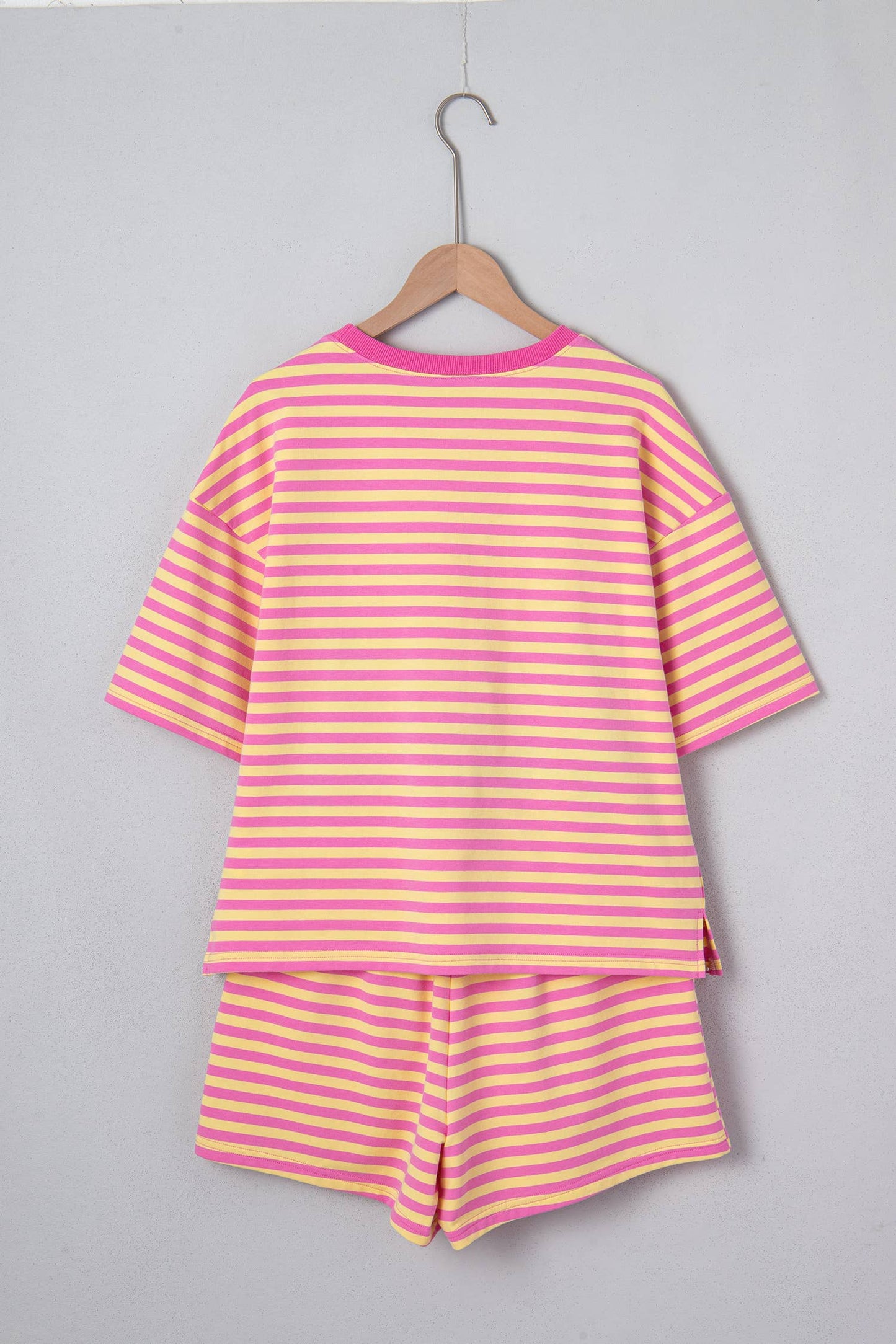 Pink/Yellow striped set (2pcs)