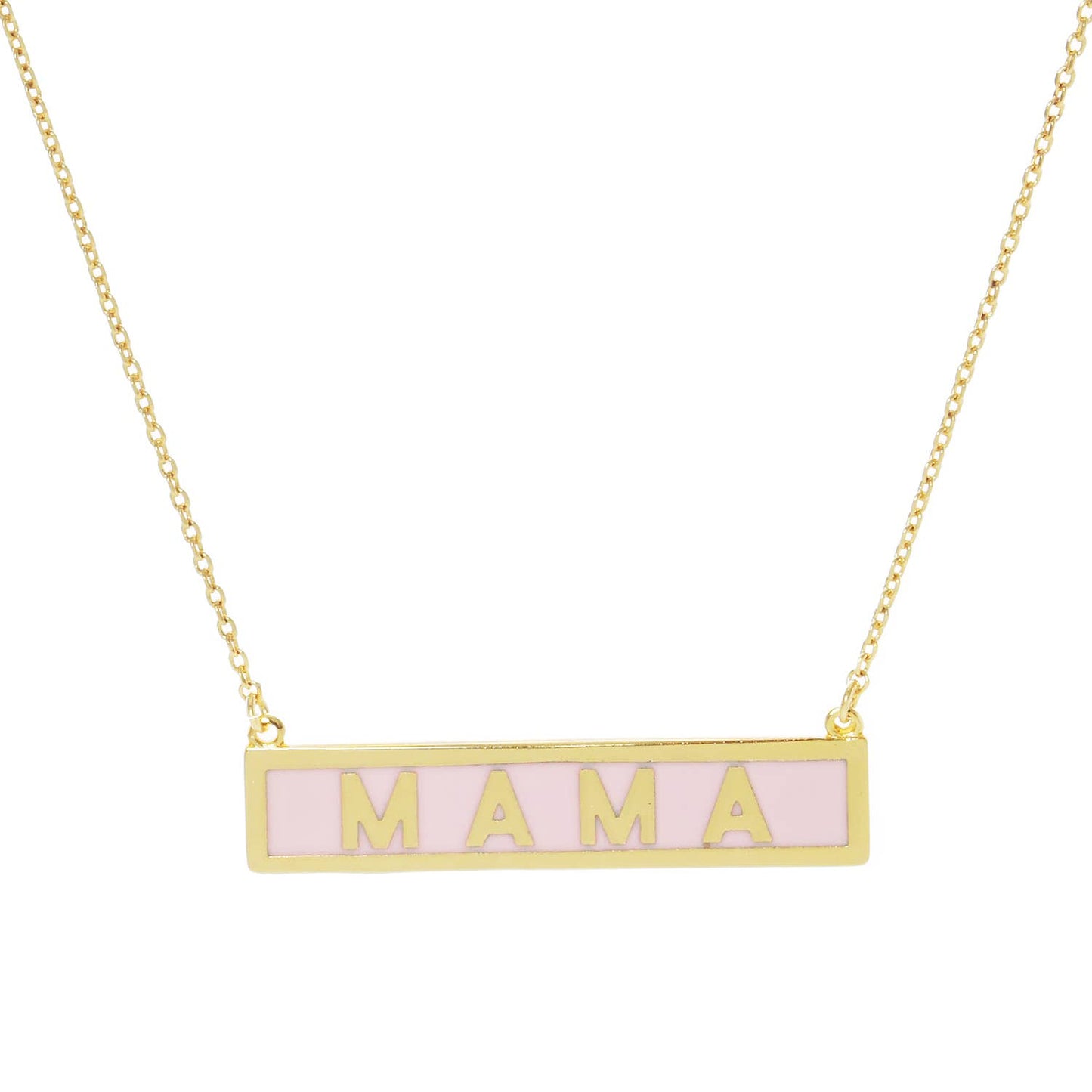 Gold-Dipped MAMA Pendant Necklace