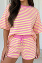 Pink/Yellow striped set (2pcs)