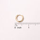 14K Gold-Dipped Stone Hoop Earring