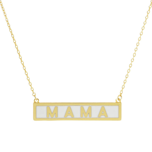 Gold-Dipped MAMA Pendant Necklace