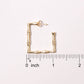 14K Gold-Dipped Square Hoop Earring