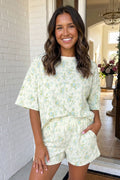 Hydrangea Oversized Tee and Shorts Set